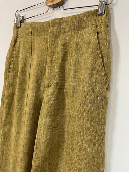 ZARA. Pantalón lino jaspeado. T S