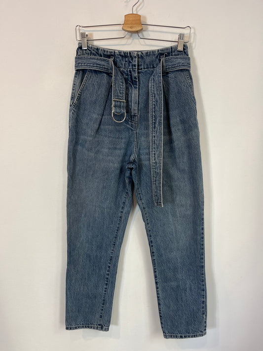 IRO. Denim cintura alta pinzas. T 34