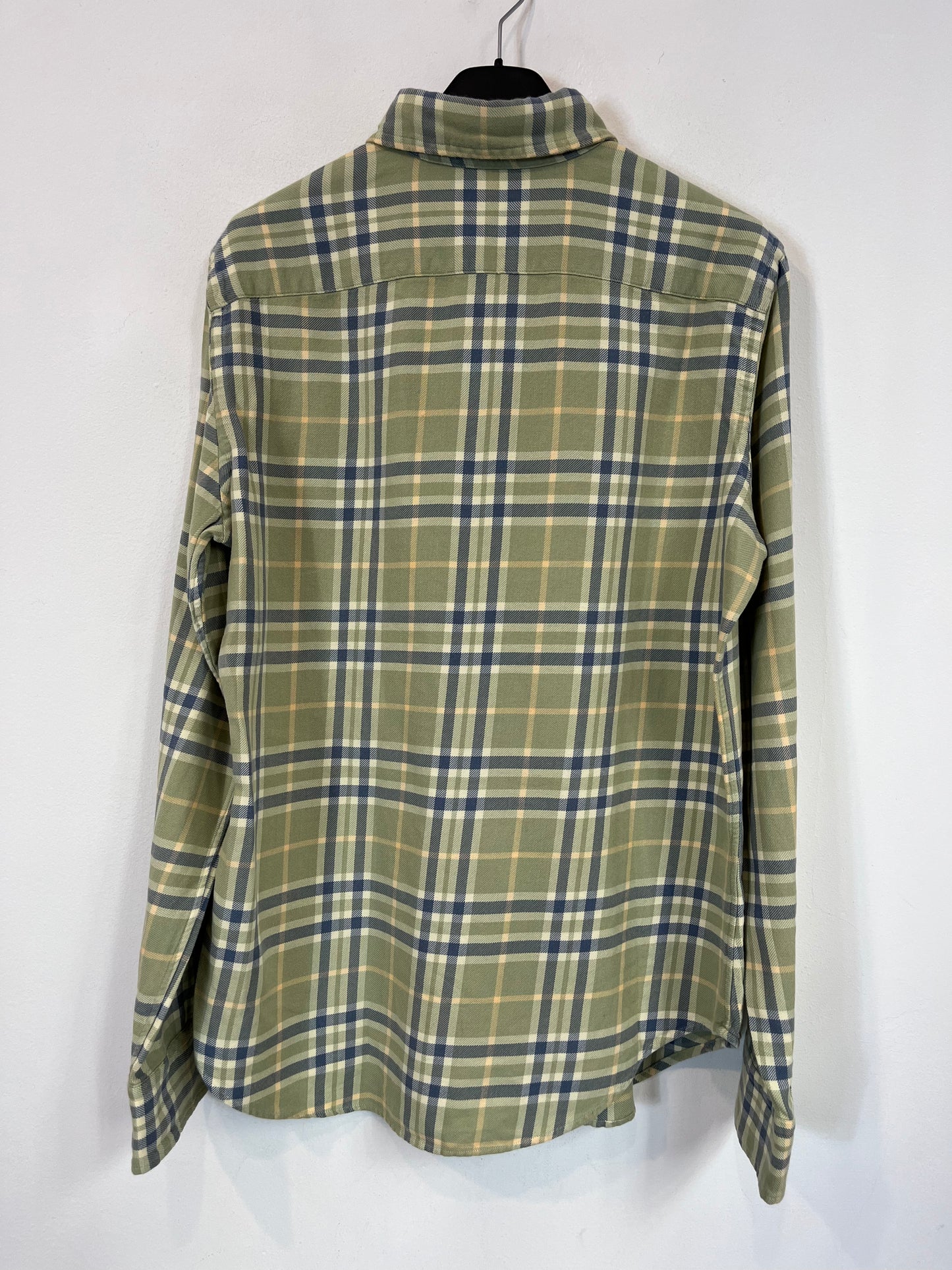 RALPH LAUREN. Camisa cuadros tonos verdes. T M