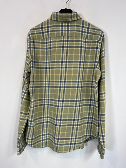 RALPH LAUREN. Camisa cuadros tonos verdes. T M