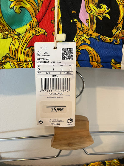 MANGO. Conjunto croptop  y shorts. T.S