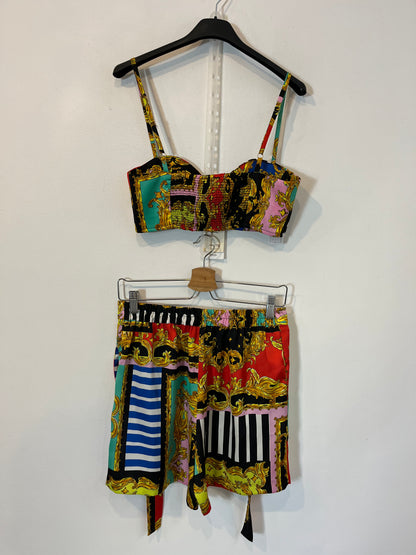 MANGO. Conjunto croptop  y shorts. T.S