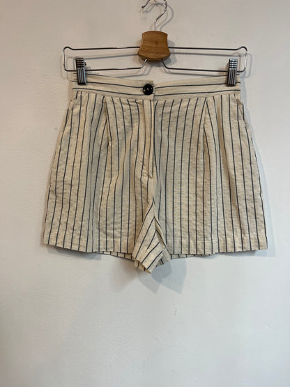 ZARA. Pantalón beige rayas. T.XS