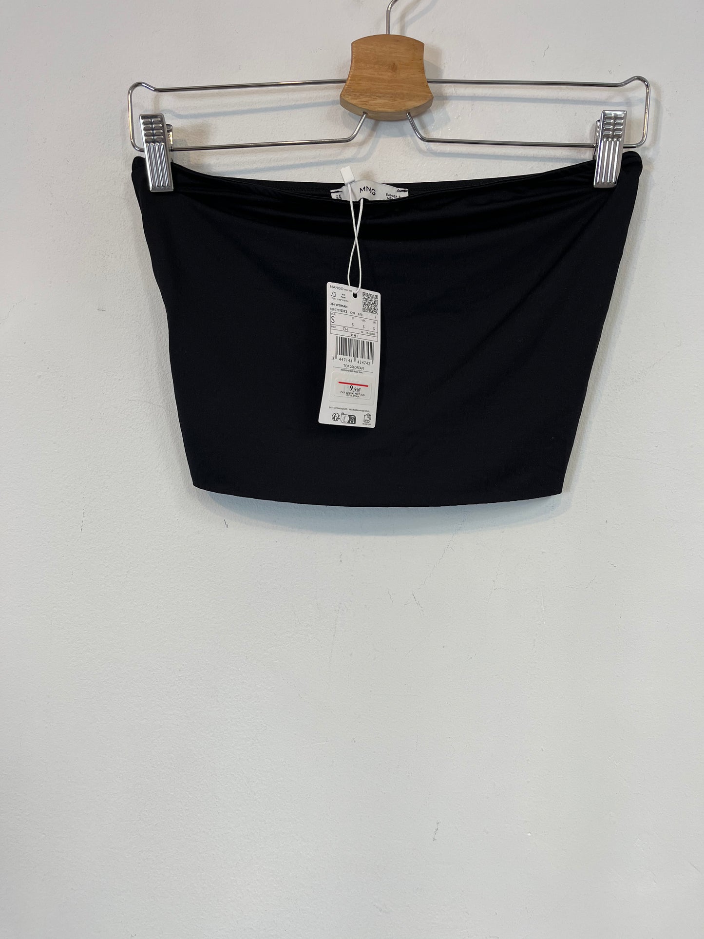 ZARA. Black strapless Lycra Ts top
