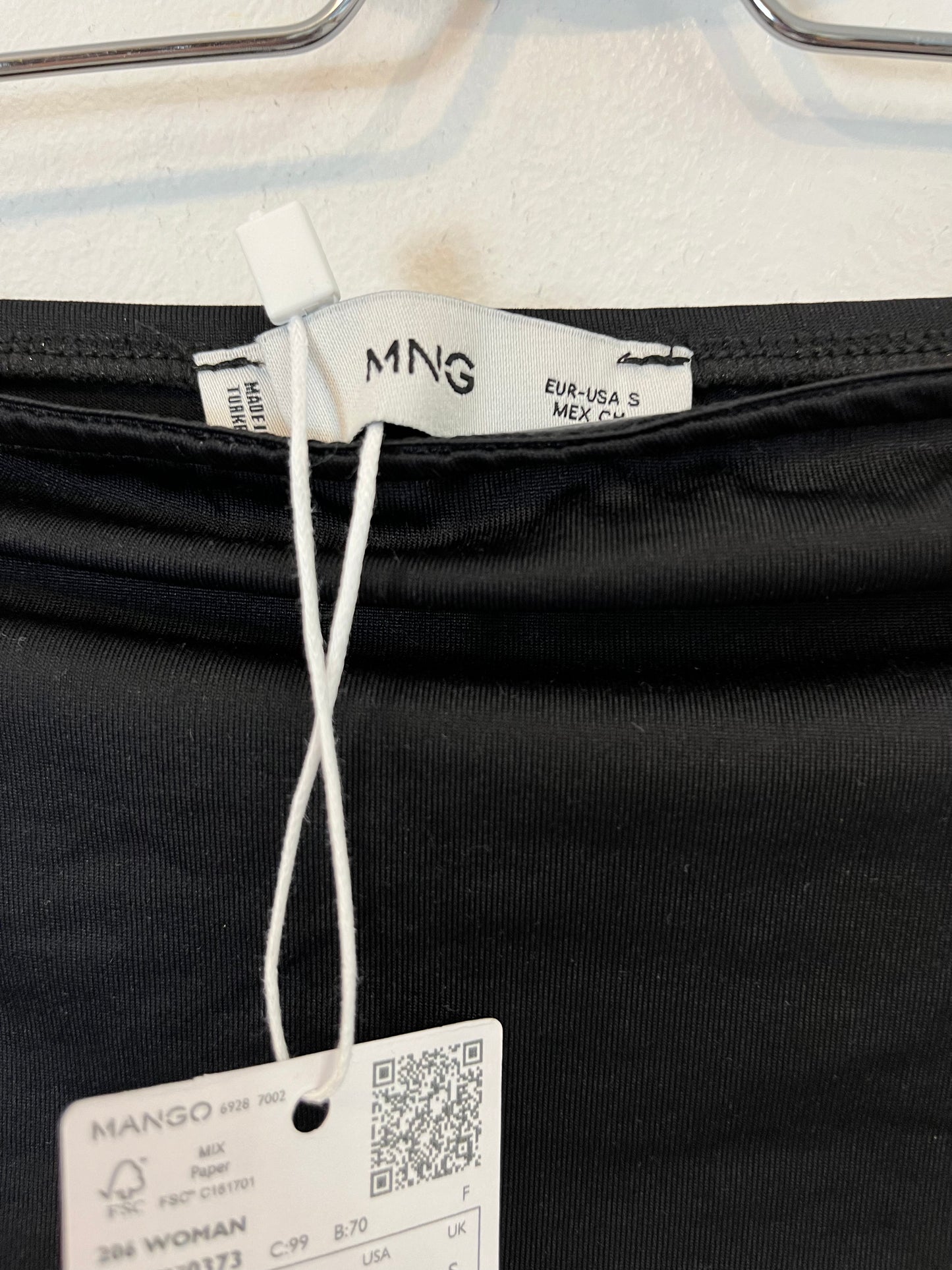 ZARA. Black strapless Lycra Ts top