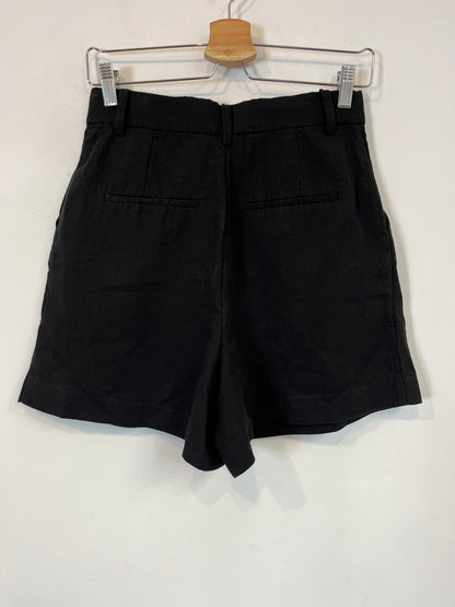 ZARA. Pantalón negro con lino. T.S