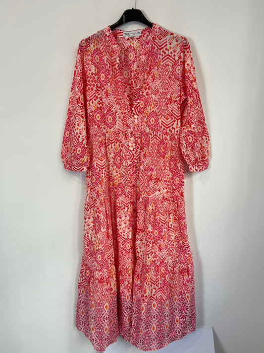 ZARA. Vestido largo camisero T.xs