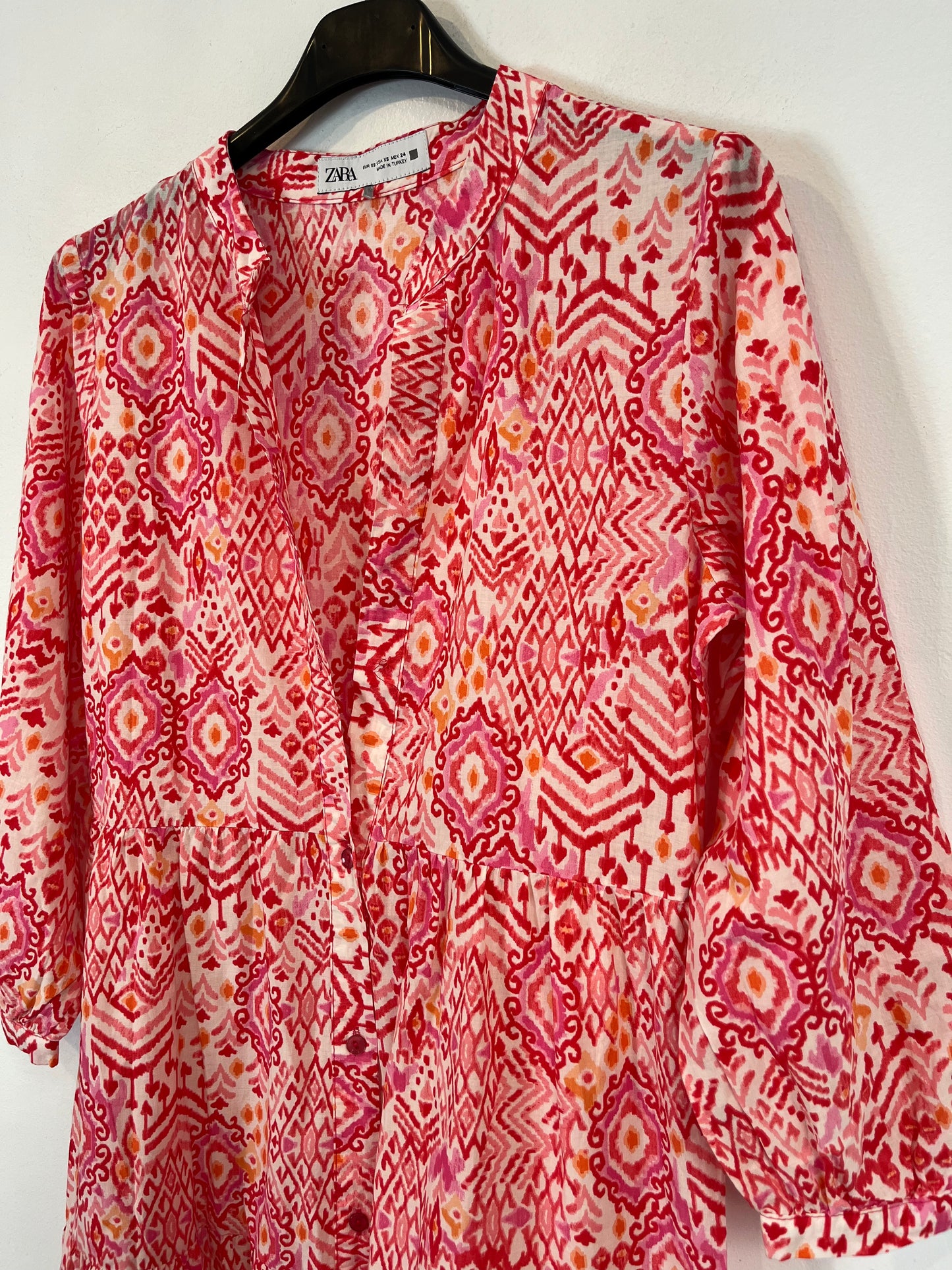 ZARA. Vestido largo camisero T.xs