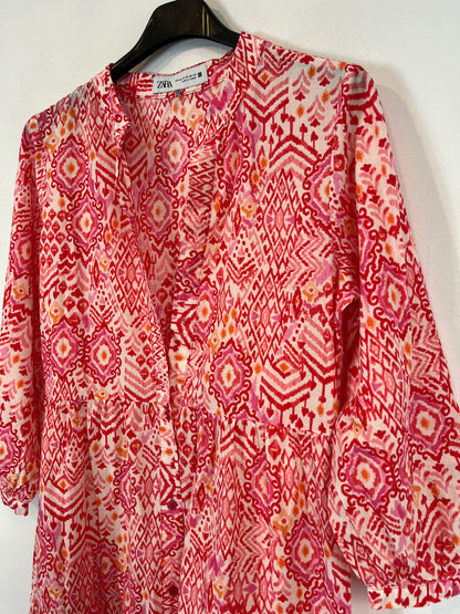 ZARA. Vestido largo camisero T.xs