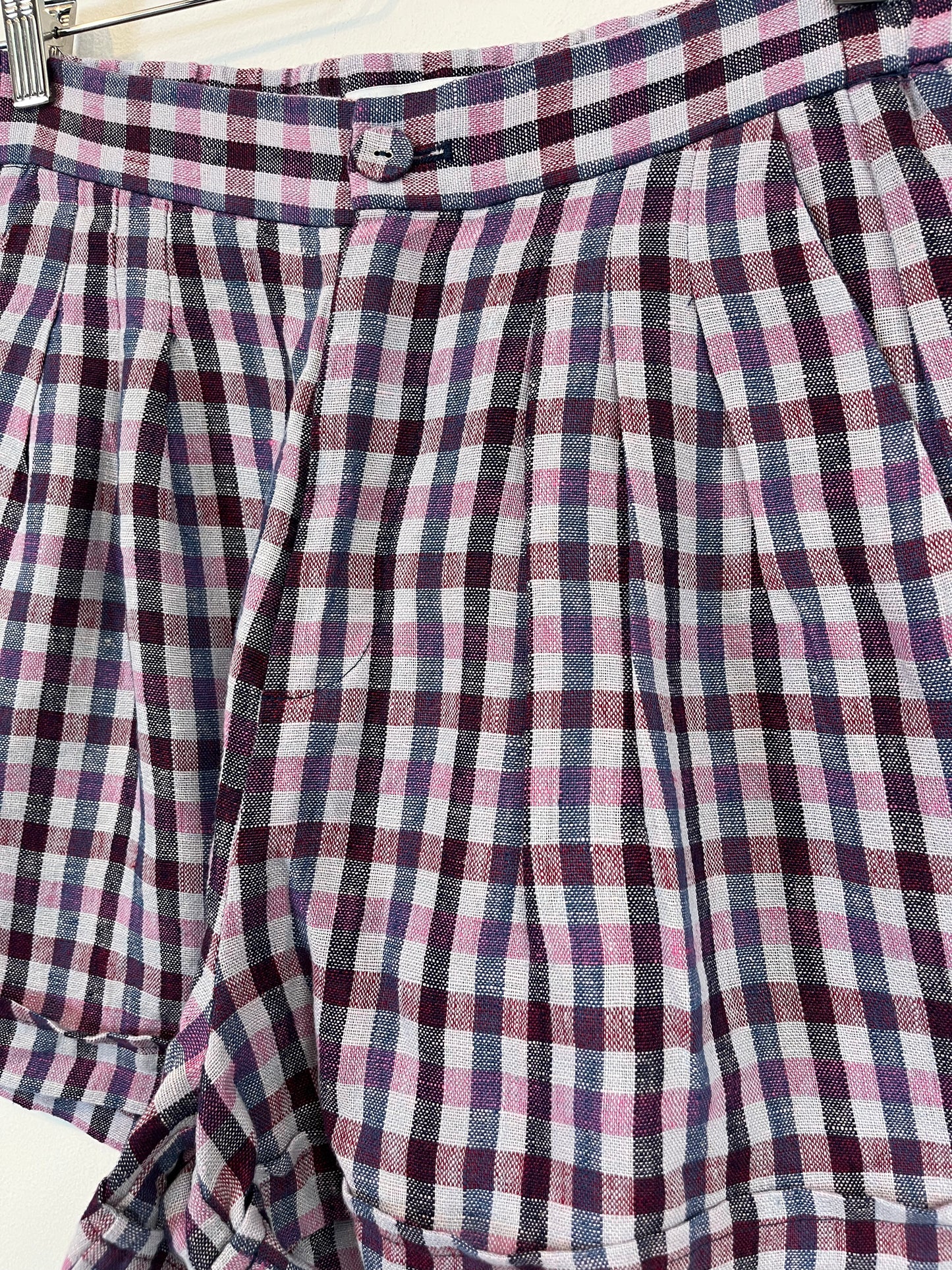 SCALPERS. Pantalón corto cuadros. T.S