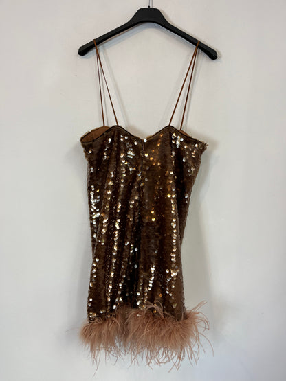 MANGO CAPSULE. Sequin dress with gloves. TS