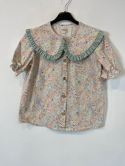 OHANA MAP. T.xs collar floral blouse