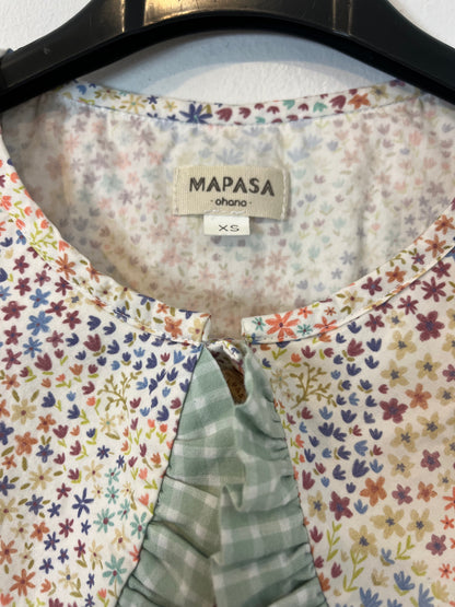 OHANA MAP. T.xs collar floral blouse