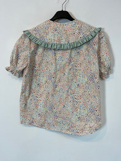 OHANA MAP. T.xs collar floral blouse