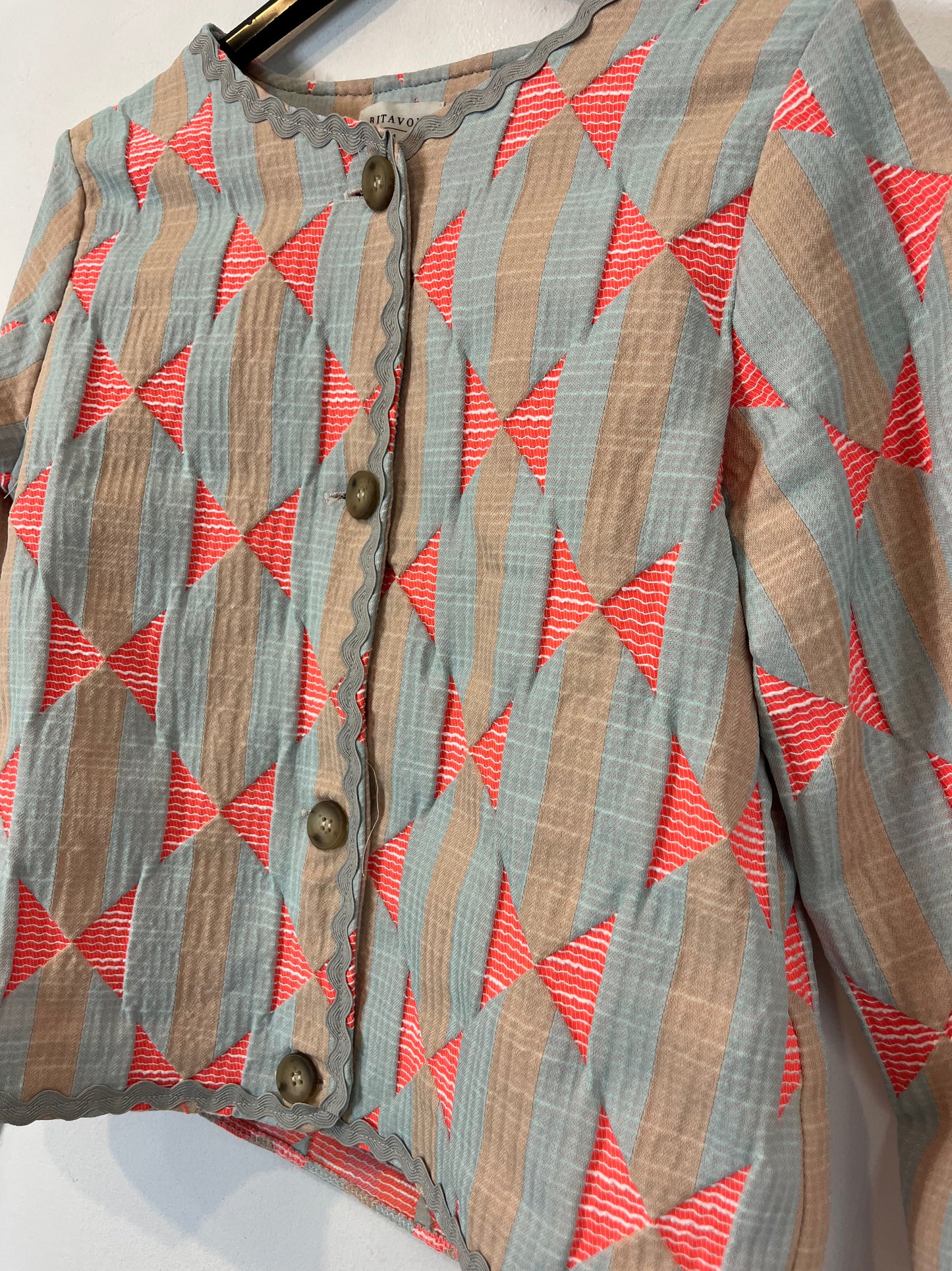 RITAVON. Fluorescent printed jacket size 34