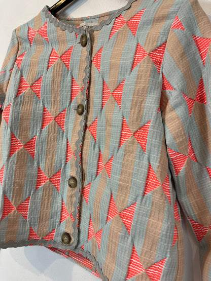 RITAVON. Fluorescent printed jacket size 34