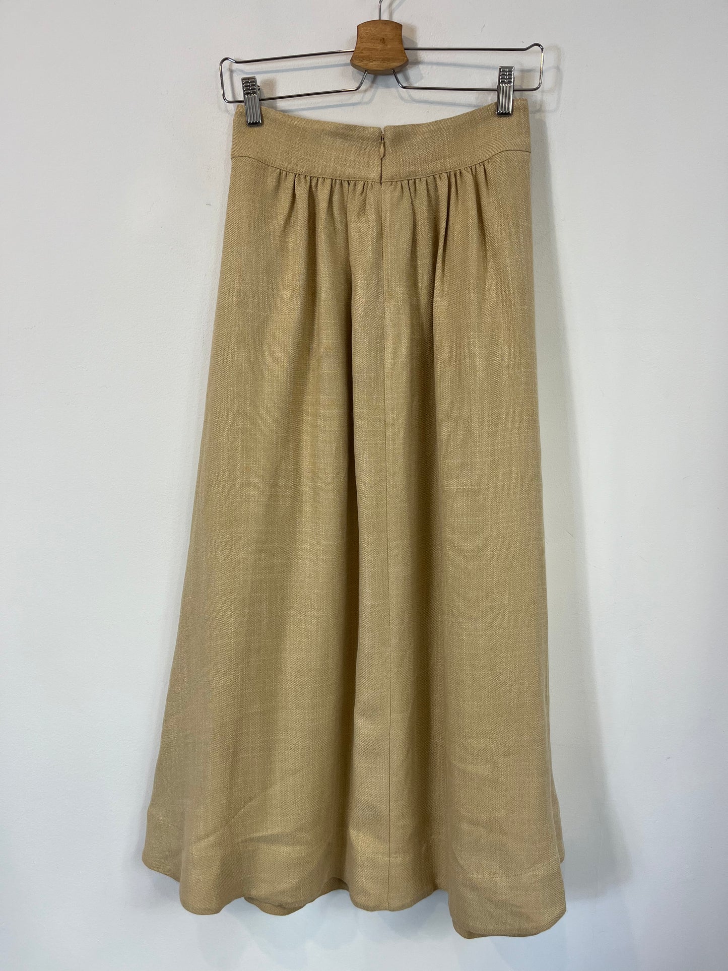 SEZANE. Beige midi skirt, size 34