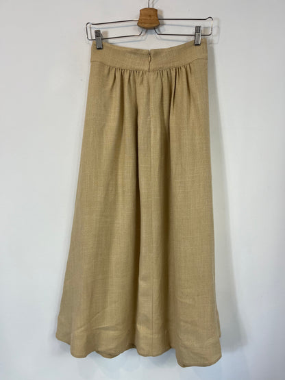 SEZANE. Beige midi skirt, size 34