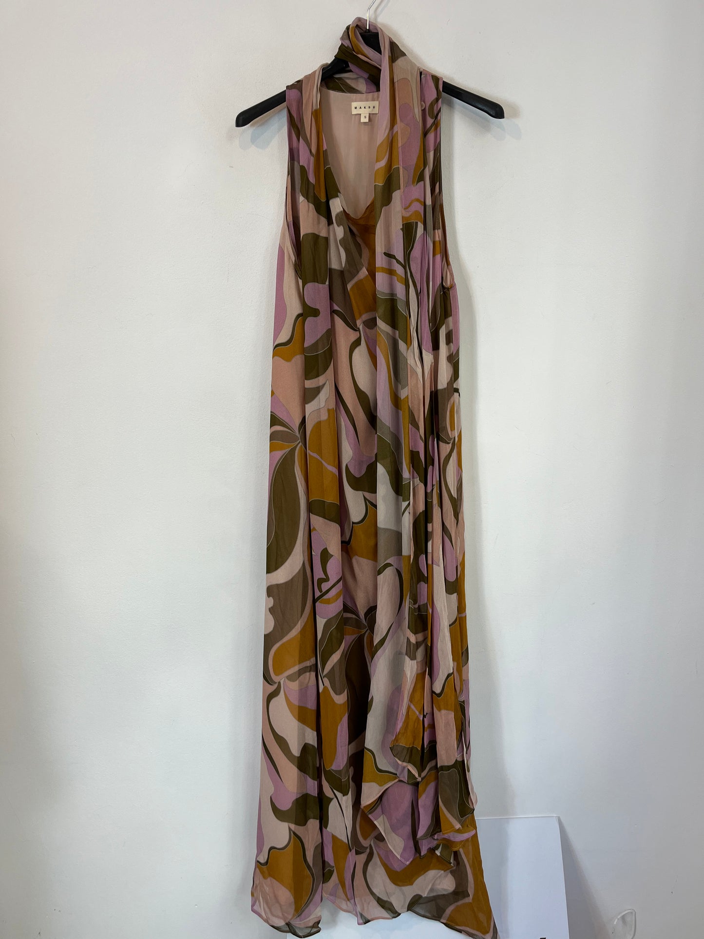 MAKSU. Vestido largo estampado  T.s