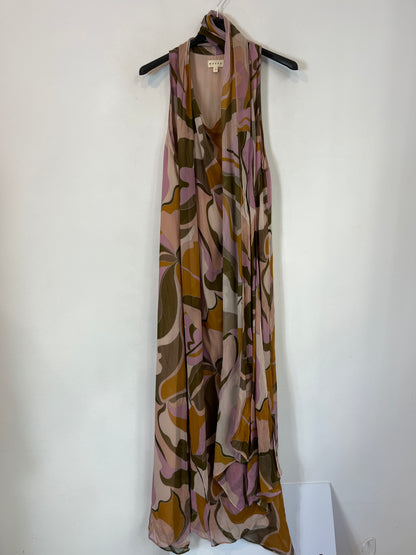 MAKSU. Vestido largo estampado  T.s