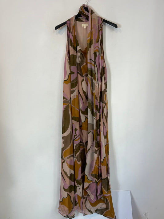 MAKSU. Vestido largo estampado  T.s