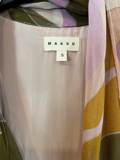 MAKSU. Vestido largo estampado  T.s