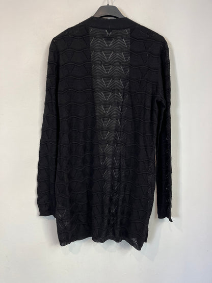 MISSONI. Cárdigan negro con algodón. T. 42 (M)