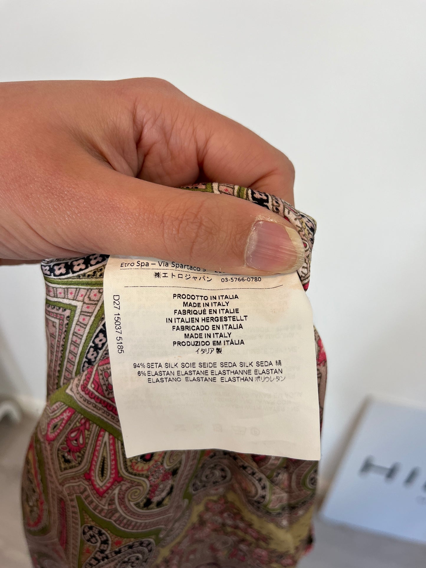 ETRO. Pantalón estampado seda. T. 42 (M)