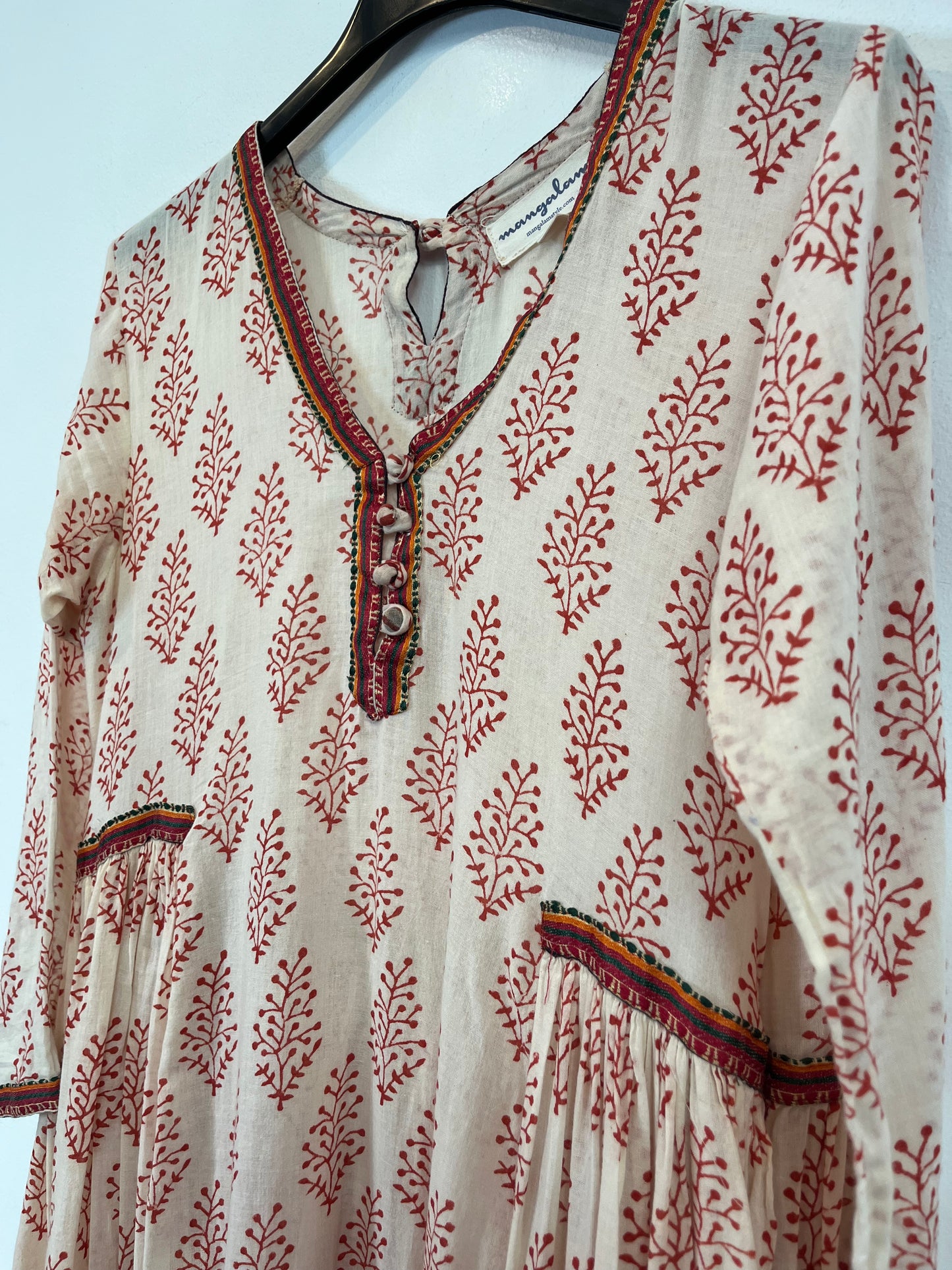 MANGALAM. Vestido estampado algodón. T. S