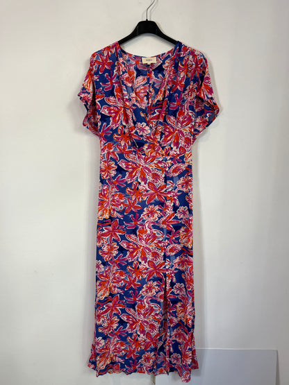 ARTLOVE. Vestido midi estampado flores. T. 36