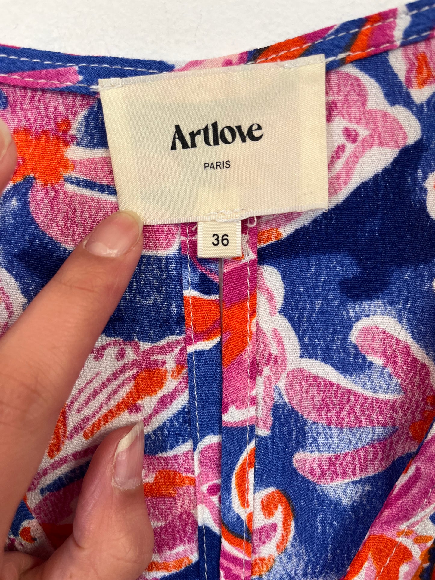 ARTLOVE. Vestido midi estampado flores. T. 36