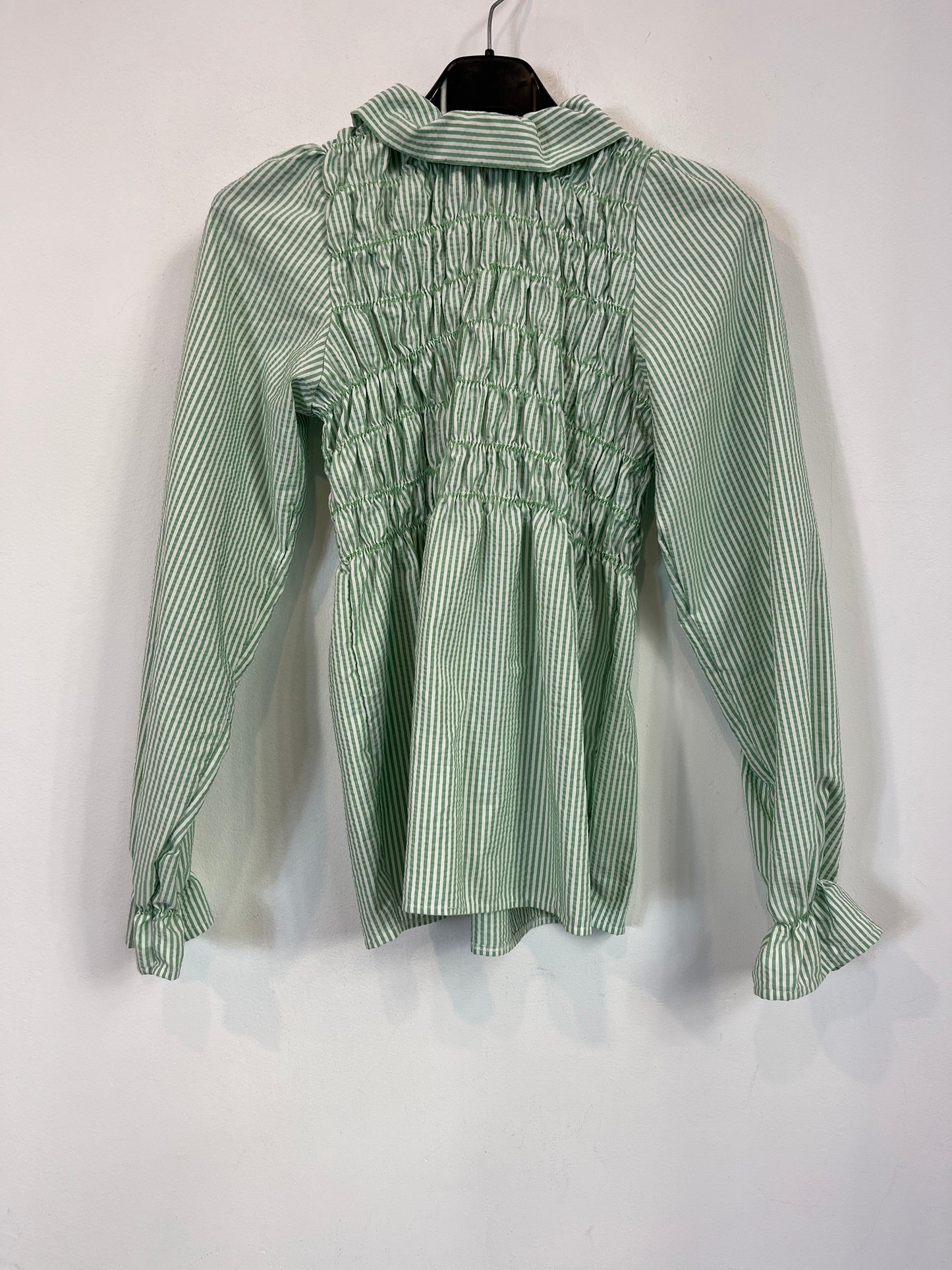 POPPELIN. Striped honeycomb blouse. Size M (xs/s)