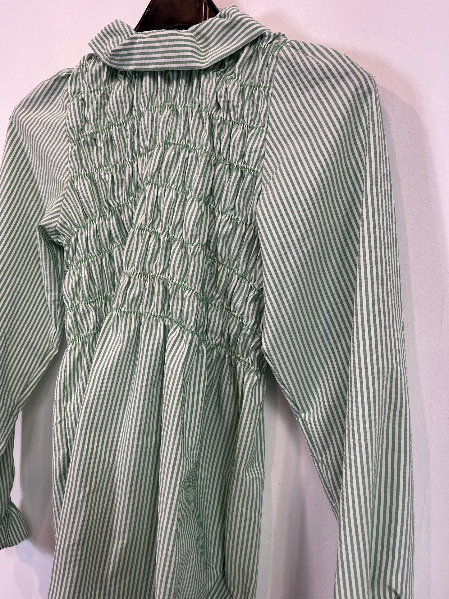 POPPELIN. Striped honeycomb blouse. Size M (xs/s)