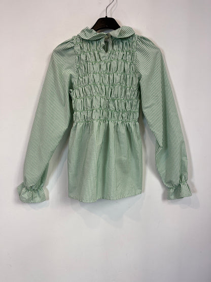 POPPELIN. Striped honeycomb blouse. Size M (xs/s)