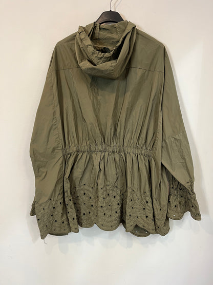 ZARA. Parka fina detalles bordados. T S