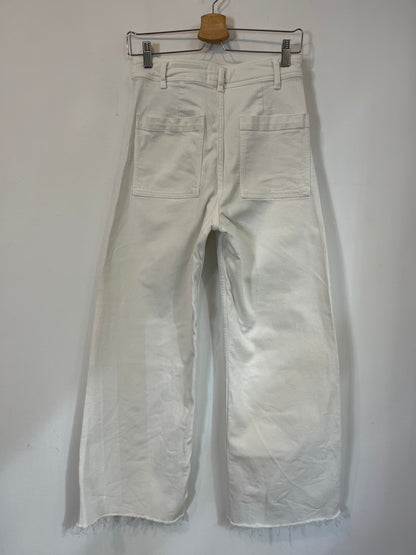 ZARA. Denim culotte blanco. T 38