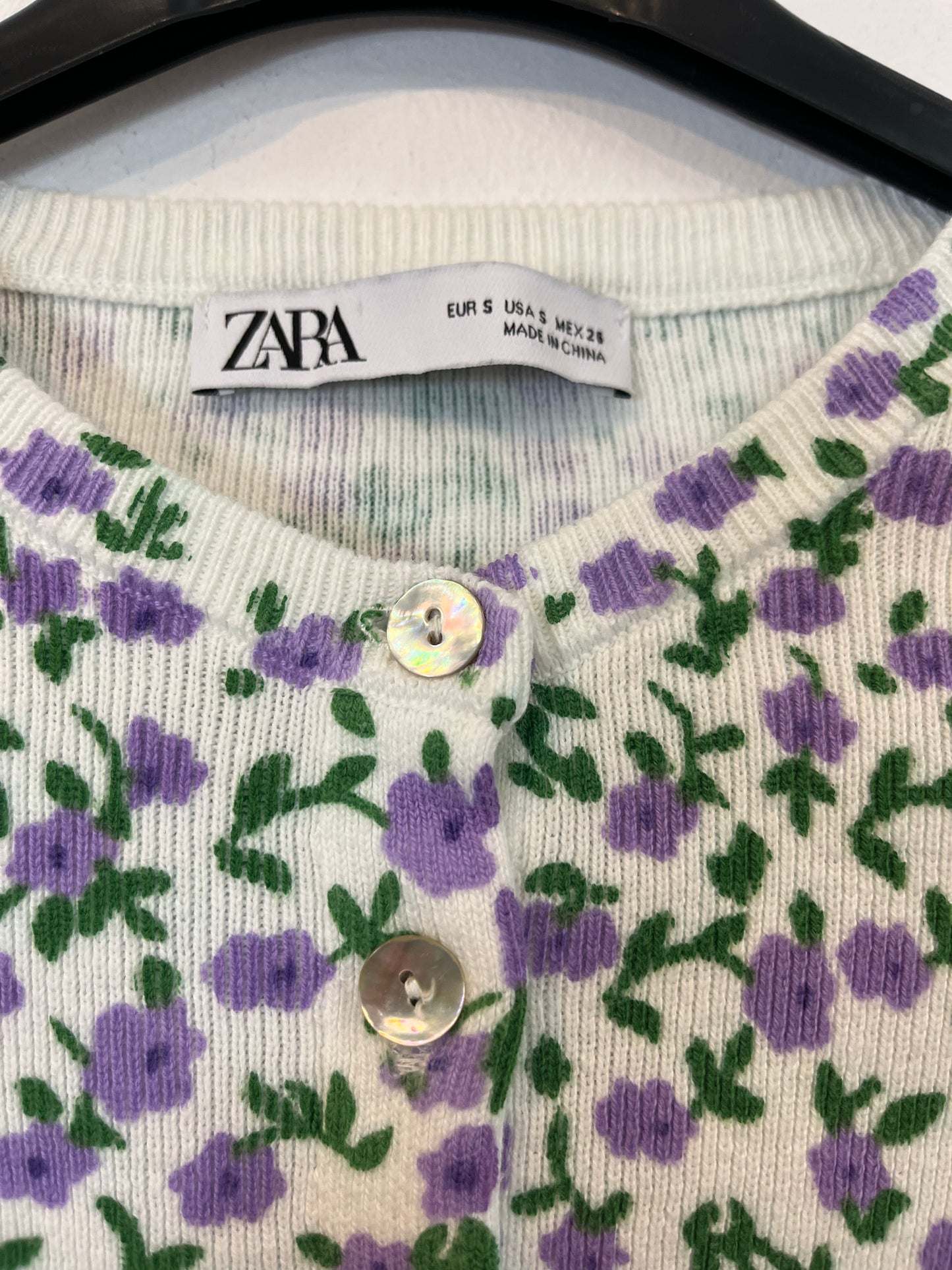 ZARA. Floral ribbed jacket. TS