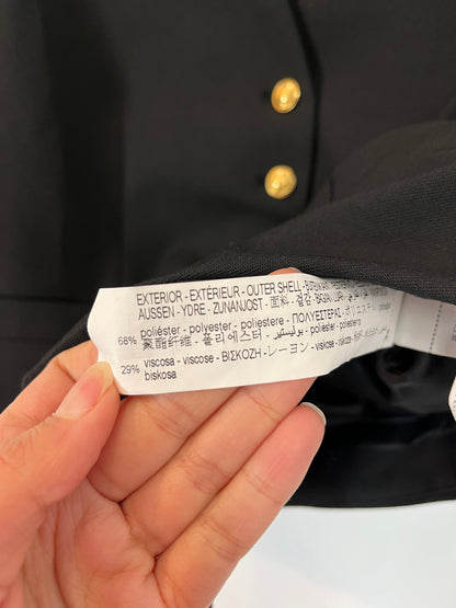 ZARA. Chaleco negro botones dorados. T S