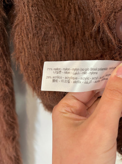 ZARA. Chaqueta marrón textura. T S