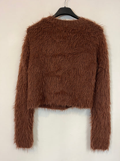 ZARA. Chaqueta marrón textura. T S