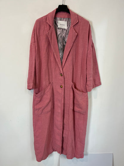 SITA MURT. Chaqueta larga lino. T 36