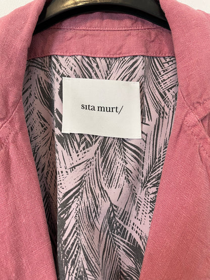 SITA MURT. Chaqueta larga lino. T 36