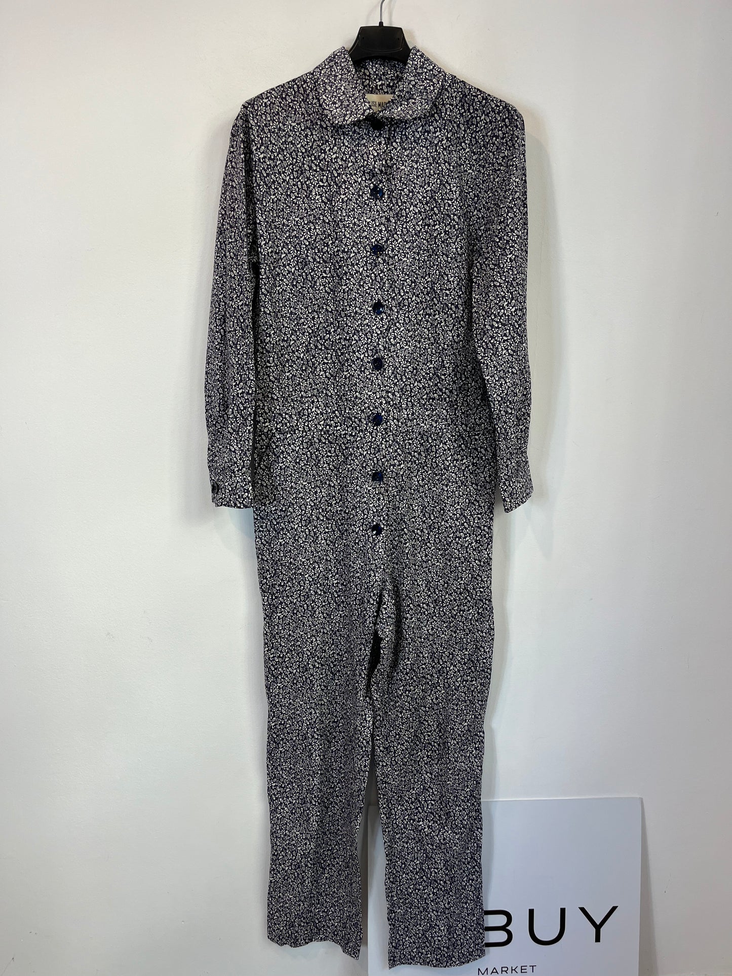 JULISE MAGON. Mono largo estampado azul. T S