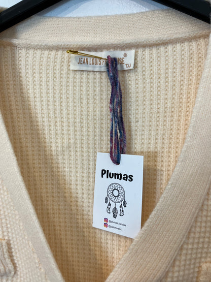 OTRAS. Chaqueta punto beige textura. TU (M)