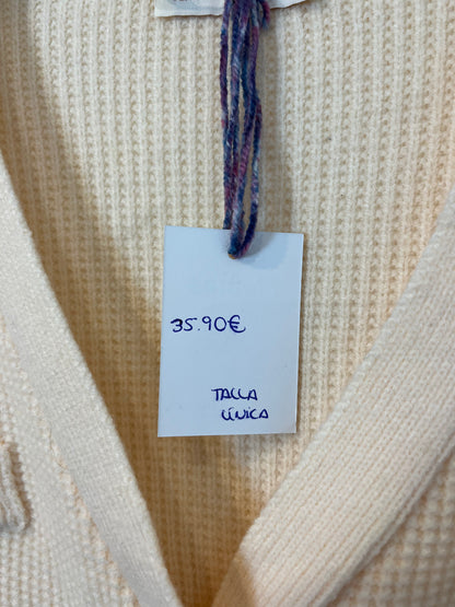 OTRAS. Chaqueta punto beige textura. TU (M)