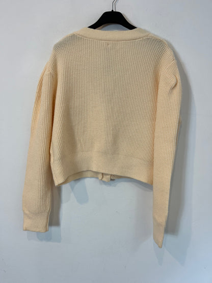 OTRAS. Chaqueta punto beige textura. TU (M)
