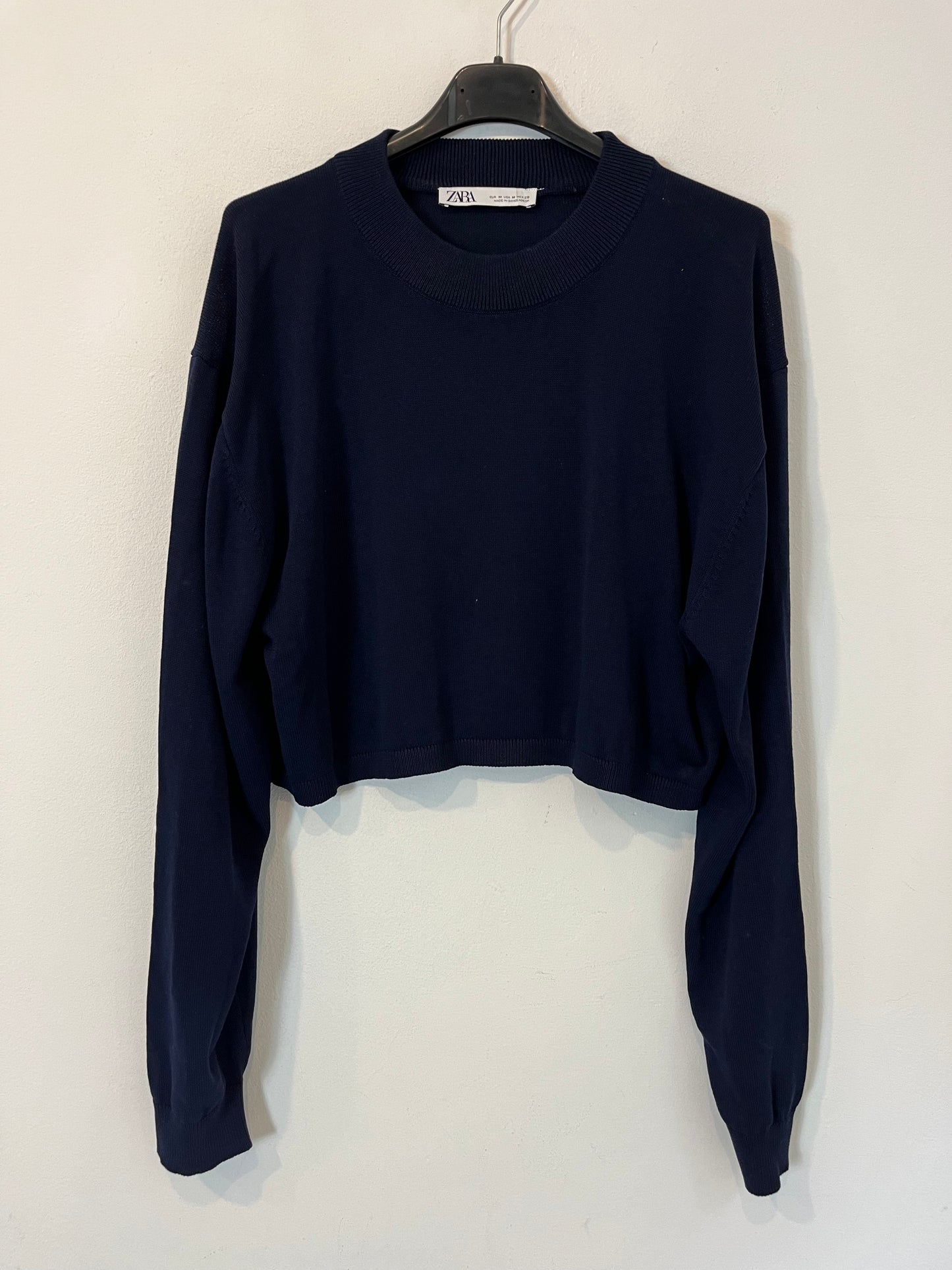 ZARA.  Jersey azul hilo. T M