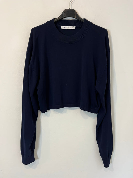 ZARA.  Jersey azul hilo. T M