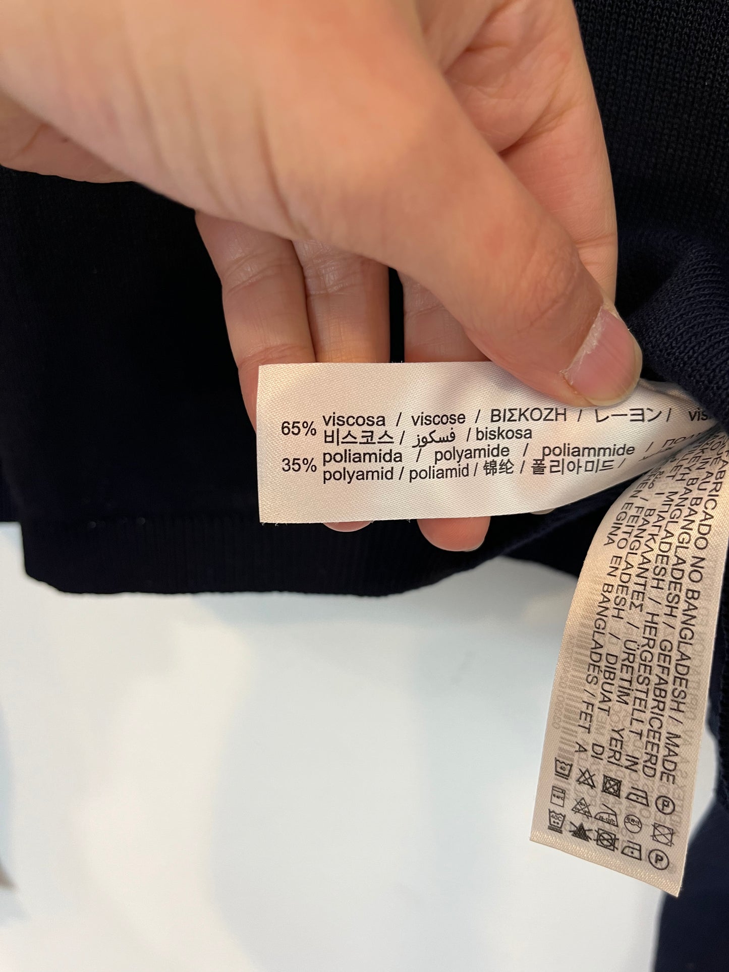 ZARA.  Jersey azul hilo. T M