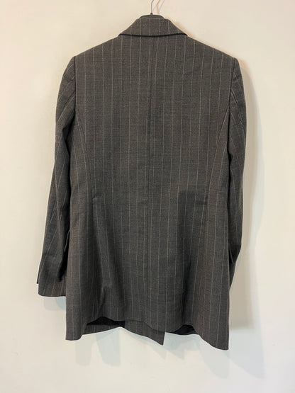 ZARA. Blazer gris rayas. T S (M)